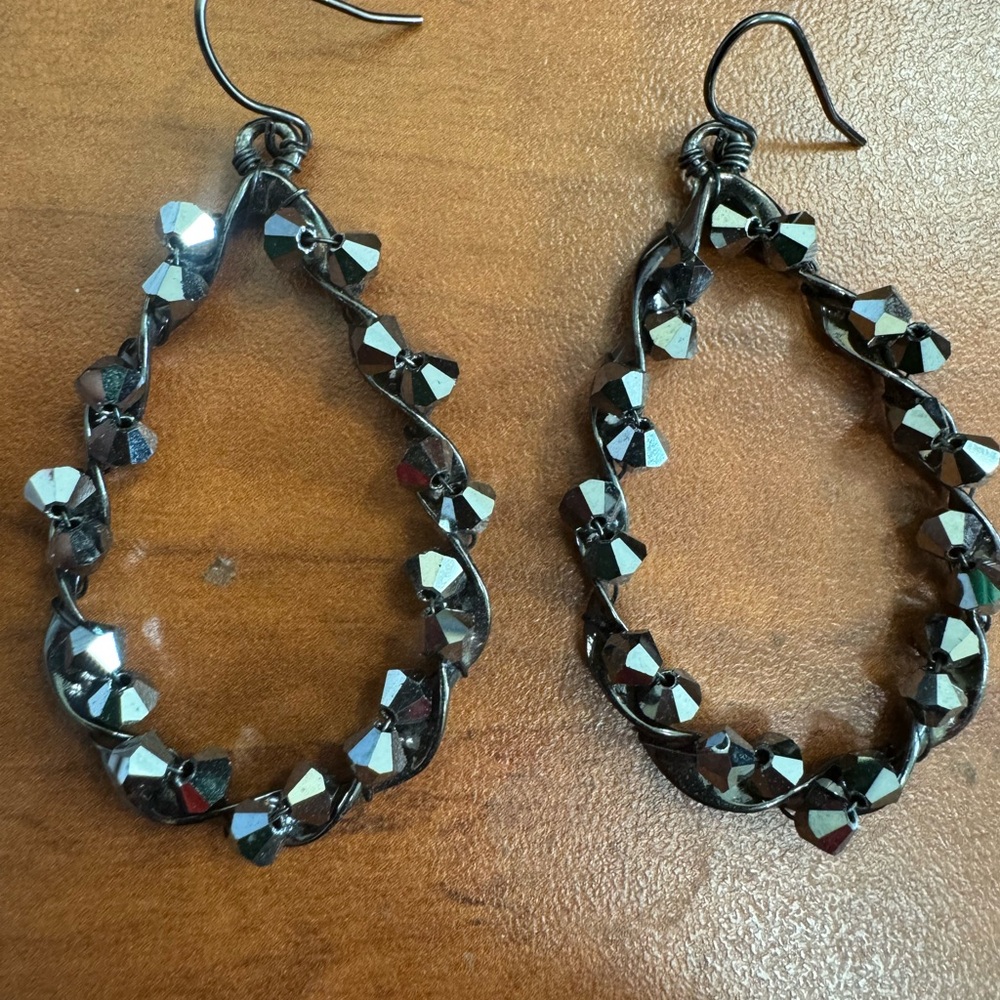 Evening Statement Earrings Bundle | Gunmetal Crys… - image 4